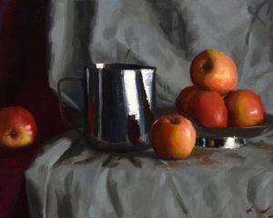 Steel Jug with Apples - Lewis Mackenzie
